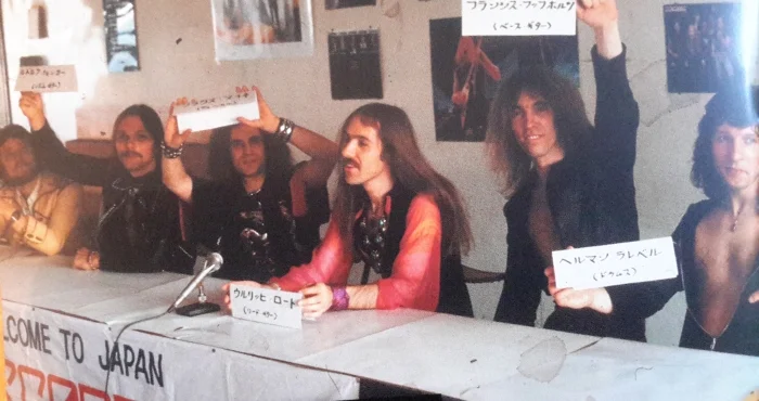 Uli Jon Roth at the Scorpions press conference in Tokyo in 1978