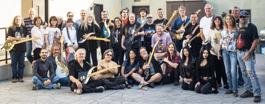 Uli Jon Roth with participants and guest musicians at Sky Academy 2025