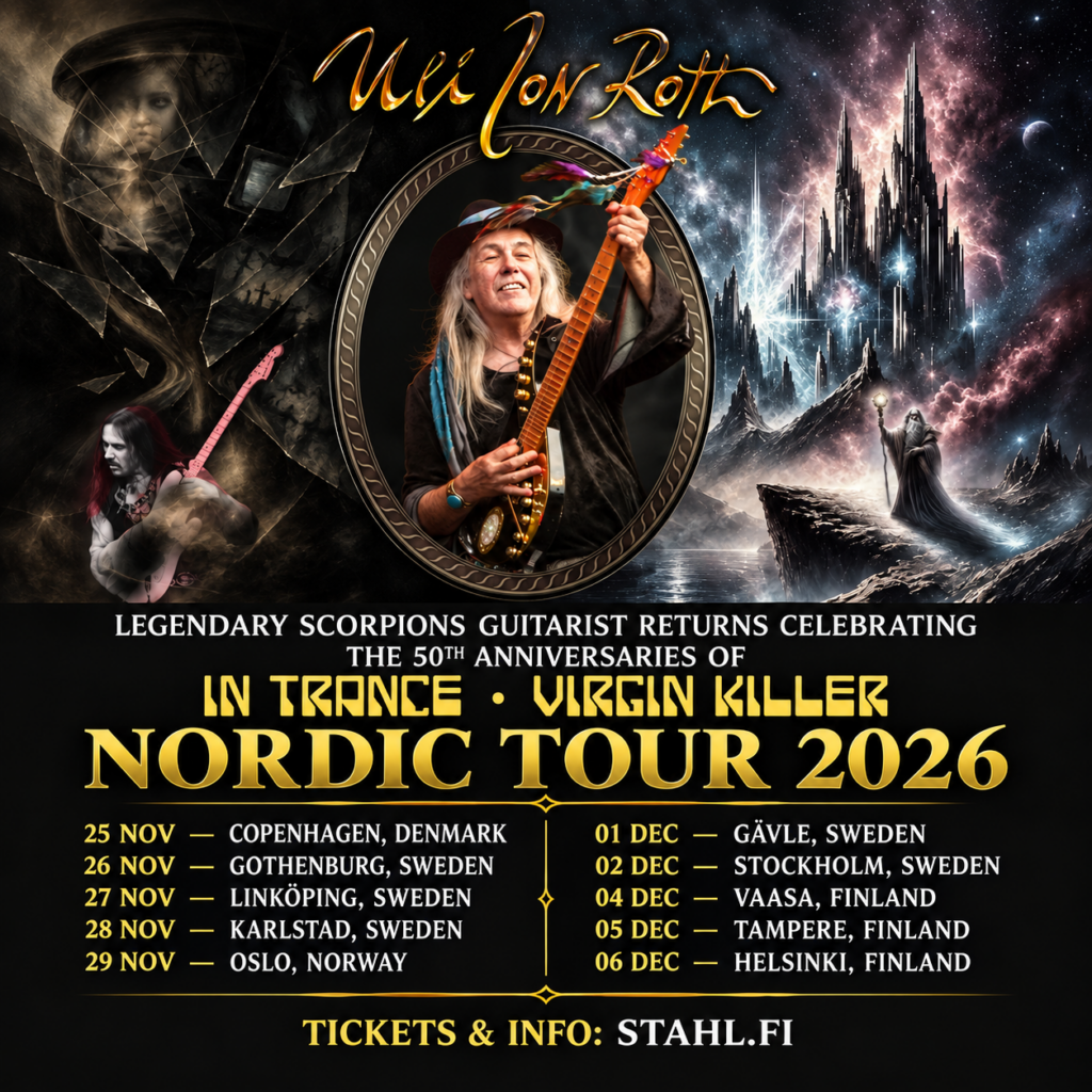 Uli Jon Roth Nordic Tour 2026 – dates in Denmark, Sweden, Norway and Finland